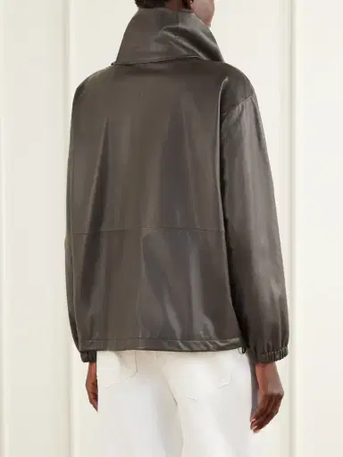 Loewe Scarf-detailed Leather Jacket | Thumbnail 4 Loewe Scarf-detailed Leather Jacket | Thumbnail 4