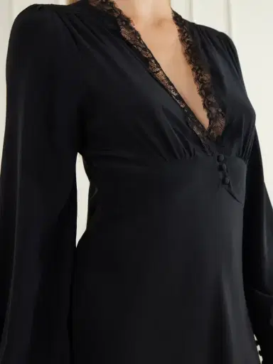Rixo Emory Lace-trimmed Silk-crepe De Chine Maxi Dress | Thumbnail 4 Rixo Emory Lace-trimmed Silk-crepe De Chine Maxi Dress | Thumbnail 4