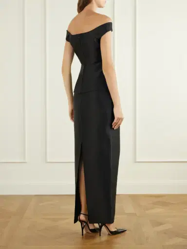 Solace London Pieta Off-the-shoulder Twill Gown | Thumbnail 3 Solace London Pieta Off-the-shoulder Twill Gown | Thumbnail 3