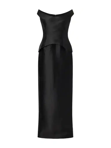 Solace London Pieta Off-the-shoulder Twill Gown | Thumbnail 1 Solace London Pieta Off-the-shoulder Twill Gown | Thumbnail 1