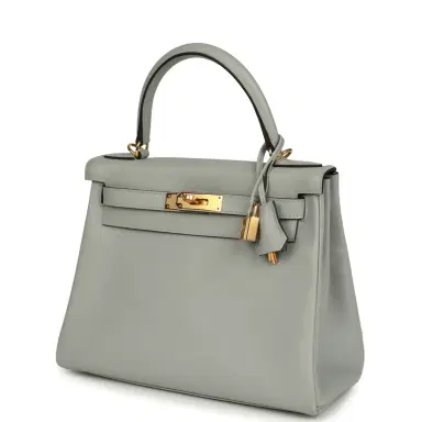 HERMÈS Hermes Kelly Retourne 28 Bleu Glacier Evercolor Gold Hardware | Thumbnail 5 HERMÈS Hermes Kelly Retourne 28 Bleu Glacier Evercolor Gold Hardware | Thumbnail 5