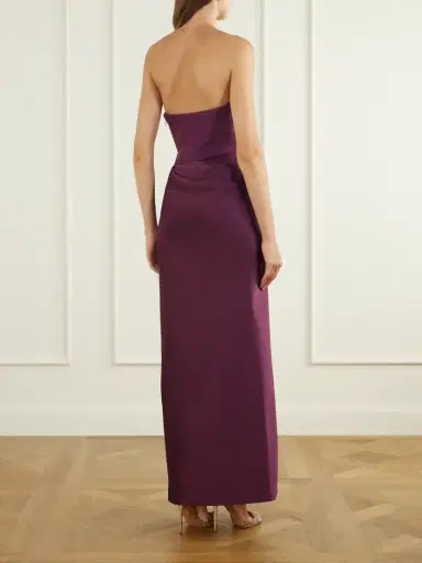 Solace London Seri Strapless Twill And Crepe Gown | Thumbnail 3 Solace London Seri Strapless Twill And Crepe Gown | Thumbnail 3