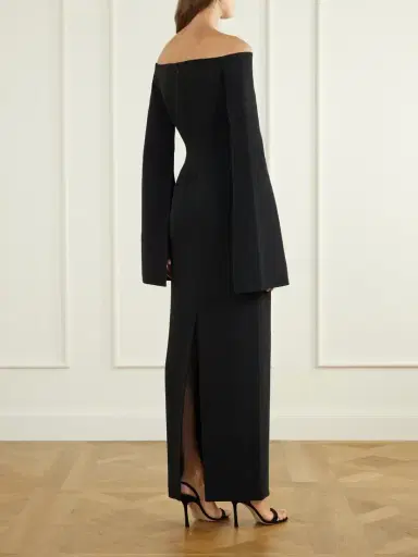 Solace London Marcella Off-the-shoulder Crepe Gown | Thumbnail 3 Solace London Marcella Off-the-shoulder Crepe Gown | Thumbnail 3