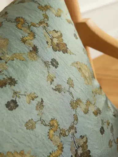 The House of Lyria Godolia Floral-print Metallic Woven Cushion | Thumbnail 3 The House of Lyria Godolia Floral-print Metallic Woven Cushion | Thumbnail 3