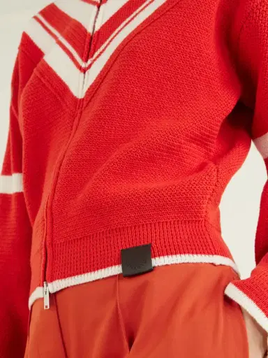 Stella McCartney Striped Wool Zip-up Cardigan | Thumbnail 5 Stella McCartney Striped Wool Zip-up Cardigan | Thumbnail 5