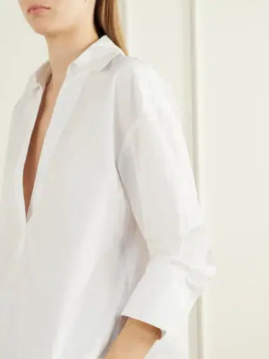 TWP V-neck Cotton-poplin Shirt | Thumbnail 5 TWP V-neck Cotton-poplin Shirt | Thumbnail 5