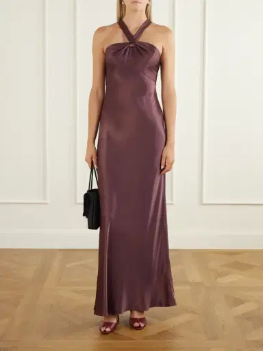Rixo Losanna Satin Maxi Dress | Thumbnail 2 Rixo Losanna Satin Maxi Dress | Thumbnail 2