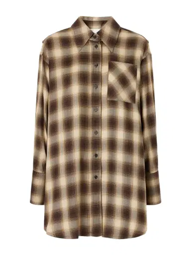 Co Checked Lyocell Shirt | Thumbnail 1 Co Checked Lyocell Shirt | Thumbnail 1