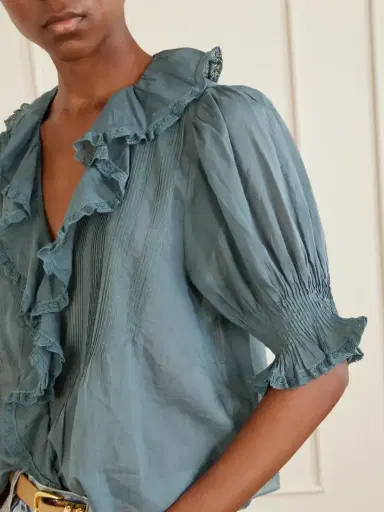 DÔEN Henri Lace-trimmed Organic Cotton Blouse | Thumbnail 5 DÔEN Henri Lace-trimmed Organic Cotton Blouse | Thumbnail 5