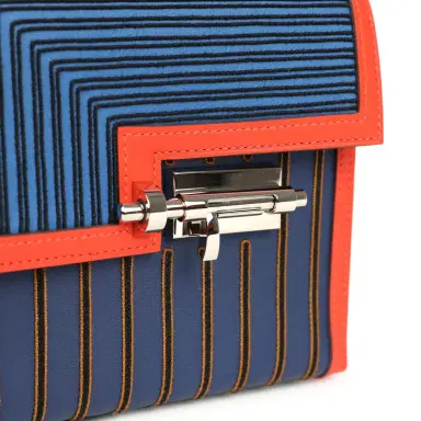 HERMÈS Hermes Mini Verrou 17 Capucine, Bleu Electric, Bleu Saphir Swift Palladium Hardware | Thumbnail 8 HERMÈS Hermes Mini Verrou 17 Capucine, Bleu Electric, Bleu Saphir Swift Palladium Hardware | Thumbnail 8