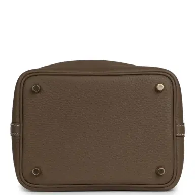 HERMÈS Hermes Picotin Lock 18 Etoupe Clemence Gold Hardware | Thumbnail 6 HERMÈS Hermes Picotin Lock 18 Etoupe Clemence Gold Hardware | Thumbnail 6