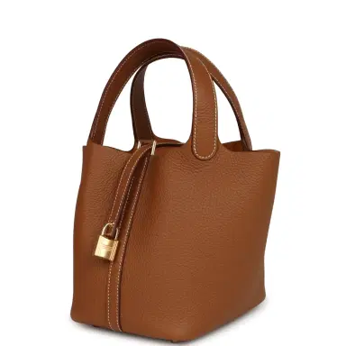 HERMÈS Hermes Picotin Lock 18 Gold Clemence Gold Hardware | Thumbnail 5 HERMÈS Hermes Picotin Lock 18 Gold Clemence Gold Hardware | Thumbnail 5