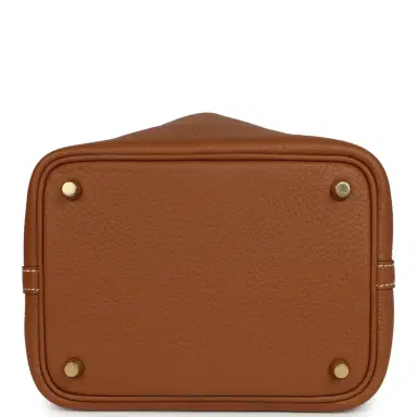 HERMÈS Hermes Picotin Lock 18 Gold Clemence Gold Hardware | Thumbnail 6 HERMÈS Hermes Picotin Lock 18 Gold Clemence Gold Hardware | Thumbnail 6