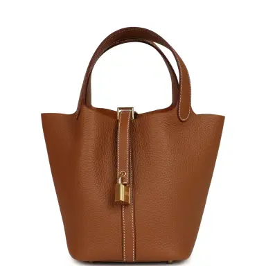 HERMÈS Hermes Picotin Lock 18 Gold Clemence Gold Hardware | Thumbnail 1 HERMÈS Hermes Picotin Lock 18 Gold Clemence Gold Hardware | Thumbnail 1