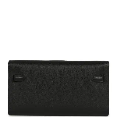 HERMÈS Pre-owned Hermes Kelly Wallet To Go Black Epsom Palladium Hardware | Thumbnail 3 HERMÈS Pre-owned Hermes Kelly Wallet To Go Black Epsom Palladium Hardware | Thumbnail 3