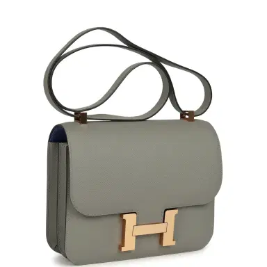 HERMÈS Pre-owned Hermes Special Order (HSS) Constance 24 Gris Mouette Verso Epsom Rose Gold Hardware | Thumbnail 2 HERMÈS Pre-owned Hermes Special Order (HSS) Constance 24 Gris Mouette Verso Epsom Rose Gold Hardware | Thumbnail 2
