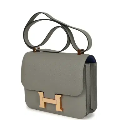 HERMÈS Pre-owned Hermes Special Order (HSS) Constance 24 Gris Mouette Verso Epsom Rose Gold Hardware | Thumbnail 5 HERMÈS Pre-owned Hermes Special Order (HSS) Constance 24 Gris Mouette Verso Epsom Rose Gold Hardware | Thumbnail 5