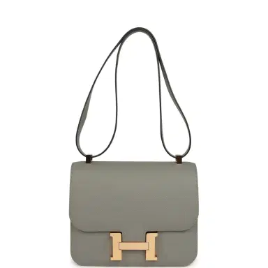HERMÈS Pre-owned Hermes Special Order (HSS) Constance 24 Gris Mouette Verso Epsom Rose Gold Hardware | Thumbnail 6 HERMÈS Pre-owned Hermes Special Order (HSS) Constance 24 Gris Mouette Verso Epsom Rose Gold Hardware | Thumbnail 6