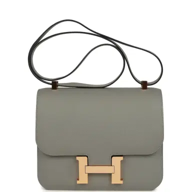 HERMÈS Pre-owned Hermes Special Order (HSS) Constance 24 Gris Mouette Verso Epsom Rose Gold Hardware | Thumbnail 1 HERMÈS Pre-owned Hermes Special Order (HSS) Constance 24 Gris Mouette Verso Epsom Rose Gold Hardware | Thumbnail 1