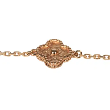 Van Cleef & Arpels Van Cleef & Arpels Sweet Alhambra 6 Motif Bracelet Guilloché 18K | Thumbnail 3 Van Cleef & Arpels Van Cleef & Arpels Sweet Alhambra 6 Motif Bracelet Guilloché 18K | Thumbnail 3