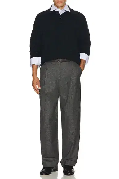 Bottega Veneta Lw Wool Intrecciato Knit Polo Sweater | Thumbnail 3 Bottega Veneta Lw Wool Intrecciato Knit Polo Sweater | Thumbnail 3