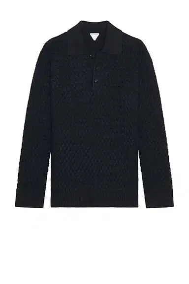 Bottega Veneta Lw Wool Intrecciato Knit Polo Sweater | Thumbnail 4 Bottega Veneta Lw Wool Intrecciato Knit Polo Sweater | Thumbnail 4