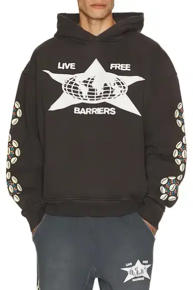 Barriers Worldwide Cowrie Shell Hidden Pocket Hoodie | Thumbnail 1 Barriers Worldwide Cowrie Shell Hidden Pocket Hoodie | Thumbnail 1