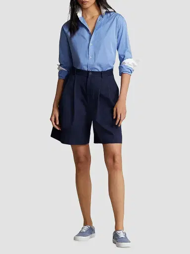 Polo Ralph Lauren Women's Relaxed Fit Cotton Shirt - Chopin Blue | Thumbnail 2 Polo Ralph Lauren Women's Relaxed Fit Cotton Shirt - Chopin Blue | Thumbnail 2