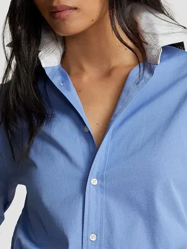 Polo Ralph Lauren Women's Relaxed Fit Cotton Shirt - Chopin Blue | Thumbnail 5 Polo Ralph Lauren Women's Relaxed Fit Cotton Shirt - Chopin Blue | Thumbnail 5