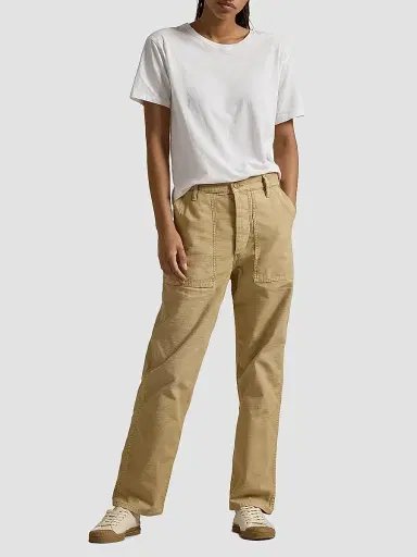 Polo Ralph Lauren Women's Ricky Cotton Sateen Wide-Leg Pants - Khaki | Thumbnail 2 Polo Ralph Lauren Women's Ricky Cotton Sateen Wide-Leg Pants - Khaki | Thumbnail 2