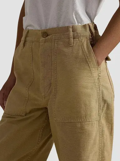 Polo Ralph Lauren Women's Ricky Cotton Sateen Wide-Leg Pants - Khaki | Thumbnail 5 Polo Ralph Lauren Women's Ricky Cotton Sateen Wide-Leg Pants - Khaki | Thumbnail 5