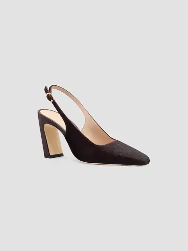 Stuart Weitzman Women's Stassi 85MM Suede Slingback Pumps - Boysenberry | Thumbnail 2 Stuart Weitzman Women's Stassi 85MM Suede Slingback Pumps - Boysenberry | Thumbnail 2