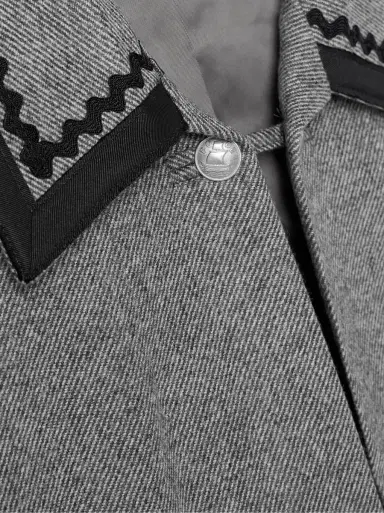 BODE Dovecote cropped cotton twill-trimmed wool-twill jacket | Thumbnail 4 BODE Dovecote cropped cotton twill-trimmed wool-twill jacket | Thumbnail 4