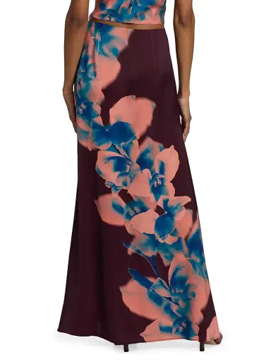 Misa Los Angeles Women's Jazz Floral Maxi Skirt - Cerulean Orchid | Thumbnail 5 Misa Los Angeles Women's Jazz Floral Maxi Skirt - Cerulean Orchid | Thumbnail 5