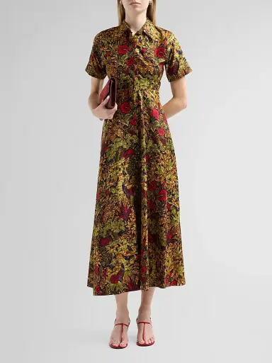 Elisamama Women's Feyi Printed Cotton Dress | Thumbnail 2 Elisamama Women's Feyi Printed Cotton Dress | Thumbnail 2