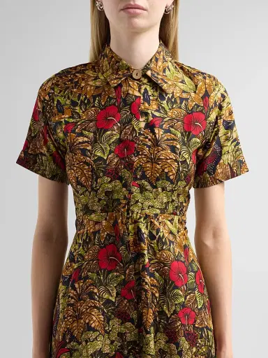 Elisamama Women's Feyi Printed Cotton Dress | Thumbnail 5 Elisamama Women's Feyi Printed Cotton Dress | Thumbnail 5