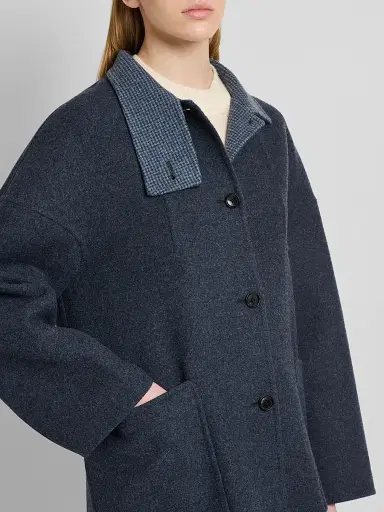Kiton Women's Seamed Wool-Cashmere Coat | Thumbnail 5 Kiton Women's Seamed Wool-Cashmere Coat | Thumbnail 5