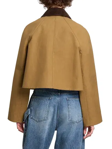 JW Anderson Women's Contrast-Collar Cotton Barn Jacket | Thumbnail 5 JW Anderson Women's Contrast-Collar Cotton Barn Jacket | Thumbnail 5