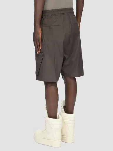 Rick Owens Men's Cargobela Drawstring Shorts - Dark Dust | Thumbnail 3 Rick Owens Men's Cargobela Drawstring Shorts - Dark Dust | Thumbnail 3