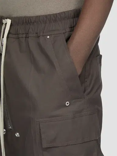 Rick Owens Men's Cargobela Drawstring Shorts - Dark Dust | Thumbnail 6 Rick Owens Men's Cargobela Drawstring Shorts - Dark Dust | Thumbnail 6