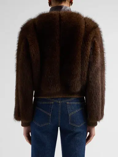 Zimmermann Women's Valiant Faux Fur Jacket - Brown | Thumbnail 3 Zimmermann Women's Valiant Faux Fur Jacket - Brown | Thumbnail 3