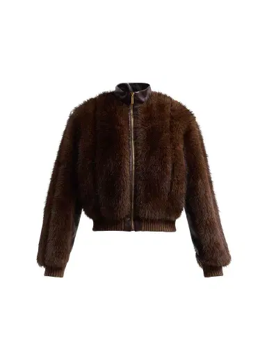 Zimmermann Women's Valiant Faux Fur Jacket - Brown | Thumbnail 1 Zimmermann Women's Valiant Faux Fur Jacket - Brown | Thumbnail 1