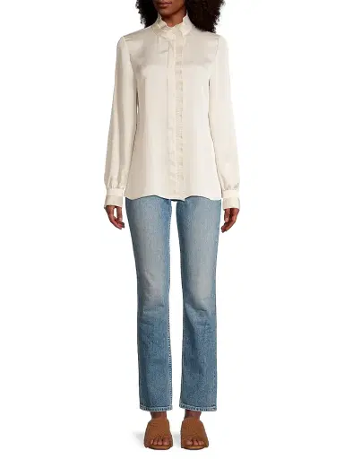 Lafayette 148 New York Women's Reeve High-Rise Stretch Straight-Leg Ankle Jeans - Faded Skyline | Thumbnail 2 Lafayette 148 New York Women's Reeve High-Rise Stretch Straight-Leg Ankle Jeans - Faded Skyline | Thumbnail 2