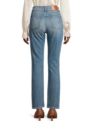 Lafayette 148 New York Women's Reeve High-Rise Stretch Straight-Leg Ankle Jeans - Faded Skyline | Thumbnail 5 Lafayette 148 New York Women's Reeve High-Rise Stretch Straight-Leg Ankle Jeans - Faded Skyline | Thumbnail 5