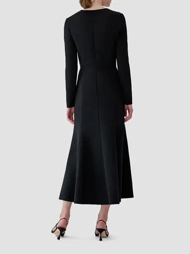 Carolina Herrera Women's Sequined Floral A-Line Midi Dress - Black | Thumbnail 3 Carolina Herrera Women's Sequined Floral A-Line Midi Dress - Black | Thumbnail 3