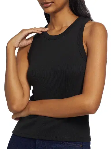 Veronica Beard Women's Jordyn Cotton-Blend Crop Tank - Black | Thumbnail 6 Veronica Beard Women's Jordyn Cotton-Blend Crop Tank - Black | Thumbnail 6