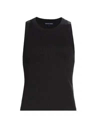 Veronica Beard Women's Jordyn Cotton-Blend Crop Tank - Black | Thumbnail 1 Veronica Beard Women's Jordyn Cotton-Blend Crop Tank - Black | Thumbnail 1