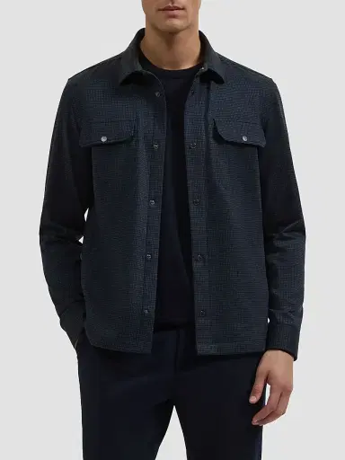 Bugatchi Men's Button-Front Knit Shirt Jacket | Thumbnail 4 Bugatchi Men's Button-Front Knit Shirt Jacket | Thumbnail 4