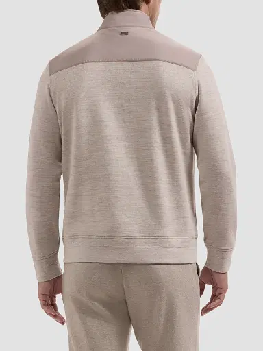Bugatchi Men's Knit Full-Zip Jacket - Oatmeal - Size XXL | Thumbnail 3 Bugatchi Men's Knit Full-Zip Jacket - Oatmeal - Size XXL | Thumbnail 3