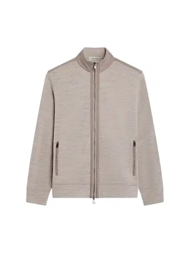 Bugatchi Men's Knit Full-Zip Jacket - Oatmeal - Size XXL | Thumbnail 1 Bugatchi Men's Knit Full-Zip Jacket - Oatmeal - Size XXL | Thumbnail 1
